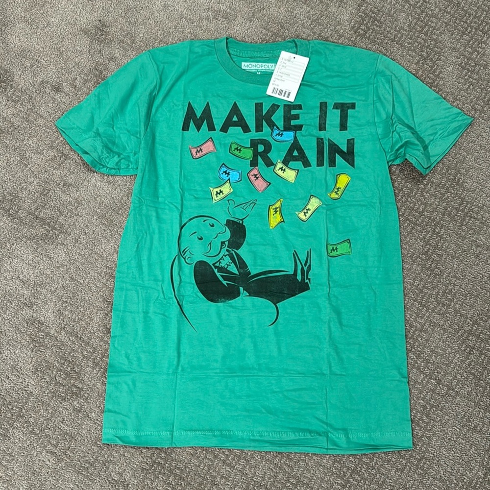 NWT Monopoly “Make it Rain” T
